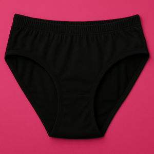 Copilot_20250909_172000 Jersey Plain Panty for Women – Lightweight, Comfortable & Soft Everyday Wear Underwear, Available in Sizes S, M, L (Black)