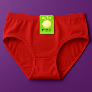 Jersey Plain Panty for Women – Soft & Comfortable Everyday Underwear, Lightweight and Breathable Lingerie in Red (1 Piece)