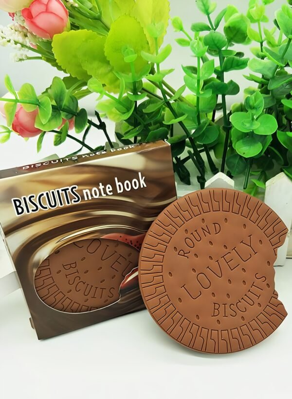 WhatsApp-Image-2025-08-19-at-42008-PM-Picsart-AiImageEnhancer Biscuit Shaped Notebook – 80 Pages Round Steno Pad for Students, Artists & Kids – Fun Chocolate Biscuit Design, Portable Memo Notepad for Notes, Sketching, Doodling & Creative Writing