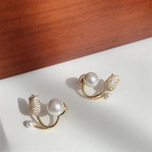WhatsApp-Image-2025-08-26-at-10.05.49-AM_cleanup Beautiful Pearl Zircon Korean Flower Earrings for Women – Elegant Floral Design with Sparkling Zircon and Pearl Detailing | Premium Silver and Golden Fashion Jewelry for Parties, Weddings, and Daily Wear | AWT-999