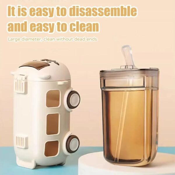 WhatsApp-Image-2025-08-27-at-10.34.13-AM-4 School Bus Design Kids Water Bottle With Strap– 600ml ABS Plastic Leak-Proof Bottle Small Square Drinking Cup – Fun & Durable Water Bottle for Children (Random Color)