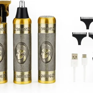 a0546f134cd3b1b799b6e47968d637e9 Professional 3-in-1 Men’s Grooming Kit - Gold Metal Body