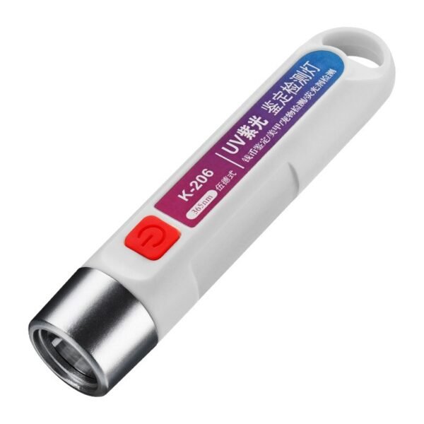 a0a749bcbd37d245ffbb7bca18f97ad0 K-206 365nm UV Inspection Lamp – Rechargeable USB UV Flashlight for Fluorescent Detection, Currency, Stain & Security Mark Inspection