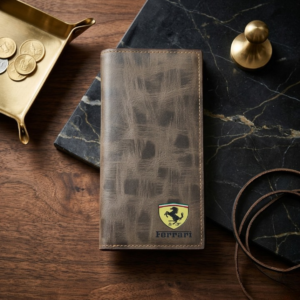 a240f35ce971aef11d6fd60b1ff46512 Premium Ferrari Inspired Long Wallet – Slim Bi-Fold Men’s Clutch & Travel Organizer with Elegant Logo Detail