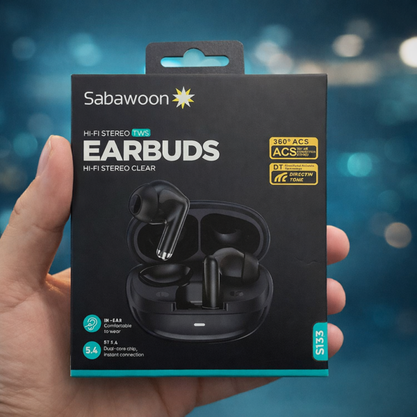 a4e53cdedf88d8068b79a0bdc0019336 Sabawoon ST33 Wireless Earbuds Bluetooth 5.4 Hi-Fi Stereo TWS Earbuds