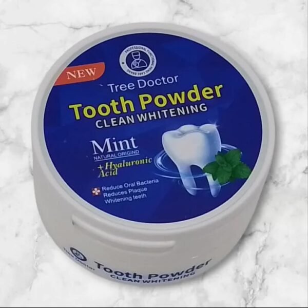 a554c5b6636e56bea27bf8b385b3def8 Tree Doctor Tooth Powder – Mint Clean Whitening Formula with Hyaluronic Acid | Plaque Removal & Fresh Breath | 50g