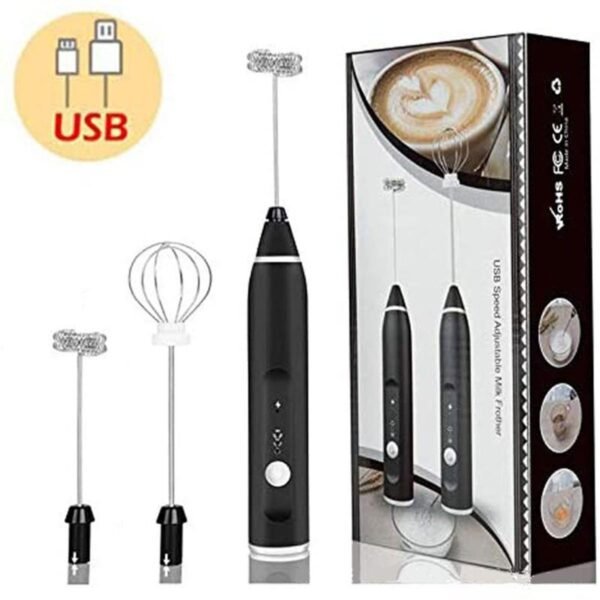 a57943ba0ced53239ab0538dbd28a3e5 2 in 1 Coffee Beater Rechargeable Smooth Mixing Easy Use Compact Design Comfortable Handling