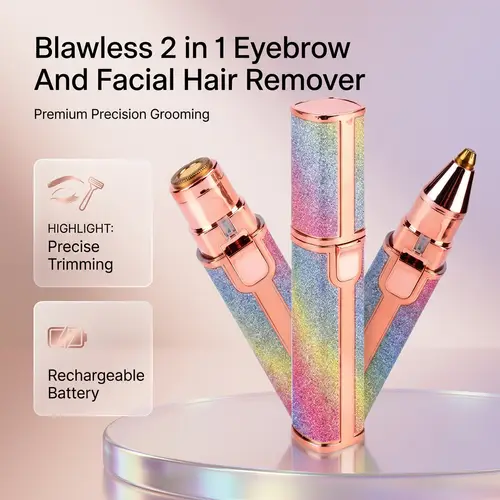 a59ca5c2fd93b49cfa46d4e7ad7414ae Flawless 2-in-1 USB Rechargeable Eyebrow Trimmer & Shaver (HX-203B)