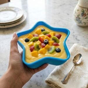 a69c7165f39c1e02d34d833d19e07816 1 PCs Custard Star Bowl Elegant Design Dessert Serving Bowl for Custard Pudding Fruit and Sweets (Random Color)