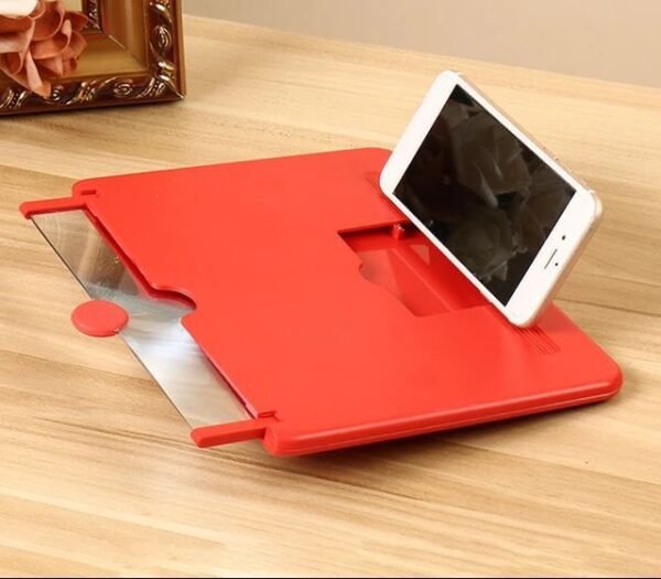 3D Mobile Phone Screen Magnifier Foldable Stand (Random Color)