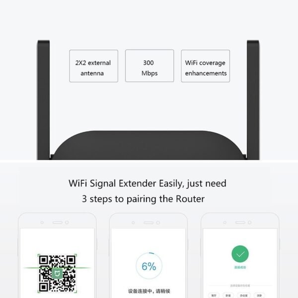 a72cc0f8f8891f1ffd8699042e31e7d9 Original Xiaomi Mi Wifi Repeater Pro 300m - Wireless Signal Booster With Dual External Antenna For Expanded Network Coverage