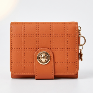 a9ba01b77469226127f716915571fe56 Stylish Compact Check Pattern PU Leather Wallet with Metal Button Closure