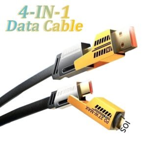 ab524e8073f383b9050d277a2b906ec7 Logilink 60W Fast Charging Data Cable | 4‑in‑1 Multi USB PD | 1000 mm Length