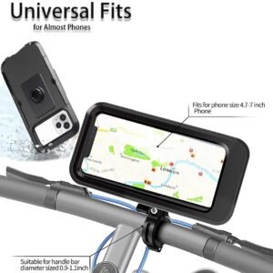 ae49b53b7cba242bd9f5505c2a79ff7a Waterproof Bike Phone Mount - 360° Rotatable Motorcycle & Bicycle Mobile Holder - Adjustable Touch Screen Handlebar Phone Support for All Bikes