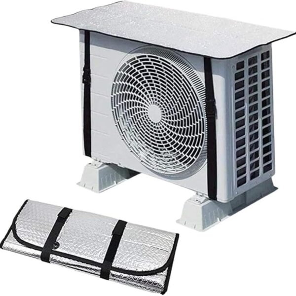 aef674728bfe17a8d6031d1afcb2ceb3 AC Outer Cover With Clip | AC Foil Cover For Outer | Head Resistant Waterproof AC Cover | Air Conditioner Foil Cover for 1 & 1.5 Ton