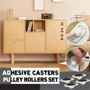 afe7ac1fce780d65c5de40ad48fd4bf8 4 Pcs Set - Universal 360-Degree Swivel Adhesive Furniture Wheels - Home Accessory Designed For Furniture Mobility And Daily Organization Routine