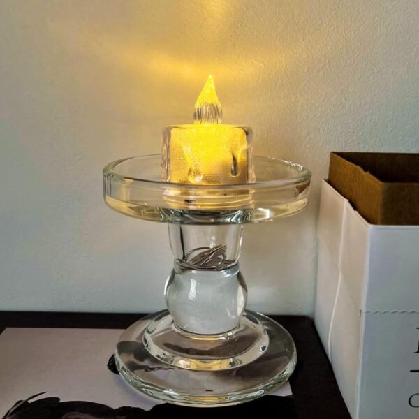 Flickering LED Flameless Tea Light Candles with Realistic Wax Drip (1 pcs)