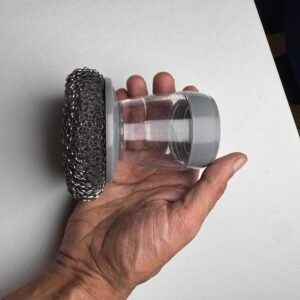 Soap Dispensing Kitchen Scrubber Brush with Steel Wire Ball