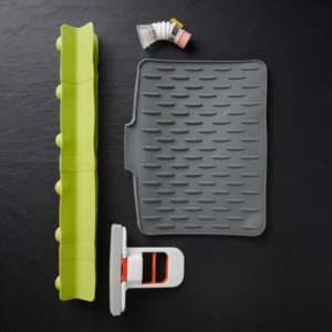 Pack Of 4 Kitchen And Cleaning Combo Deal Sink Mat Splash Guard Mini Mop Faucet Shower Extension Practical Household Set