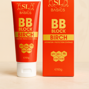 b2b7666075e6019f2f083965e463240e SL Basics BB Block SPF 50+ Tinted Sunscreen – Hydrating & Protective BB Cream with Vitamin E & Lotus Extract (50ml)