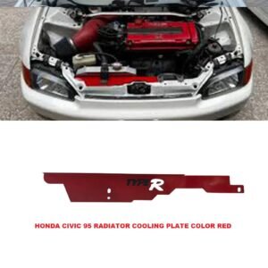 b551425e2926d5ff2436ae54befe30b8 Honda Civic 1995 Radiator Cooling Plate Red Durable Metal Stylish Sporty Practical Choice For Engine Bay Airflow And Cooling Efficiency