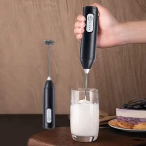 Wireless Milk Frother Electric Type C Handheld Blender Stainless Steel Mini Coffee Maker Whisk Mixer For Daily Kitchen Needs