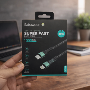 b64650ffd0d6a77cca22498ed9ebaa01 Sabawoon 30W Super Fast Type-C to iPhone Data Cable – 1000mm Fast Charging Cable