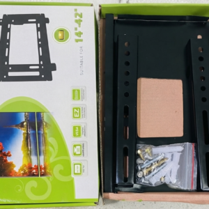 b6840da383728876c8bb68f7d9fd84d7 Premium Fixed Flat Panel TV Wall Mount Bracket (14" To 42") – Heavy Duty Metallic LED/LCD Television Stand For Secure And Reliable Mounting