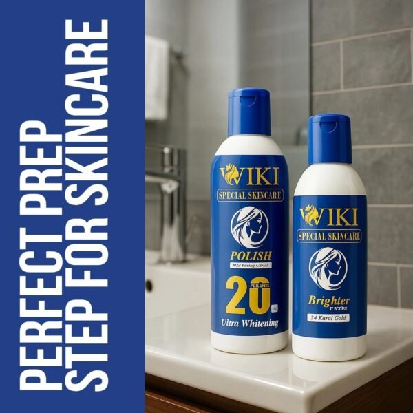 b952d7f9db97b3fc8ce1650080c8a492 WIKI Special Skin Care Polish With Peeling Cream 200ml & 24K Gold Brighter Powder 100ml – Ultra Whitening Formula