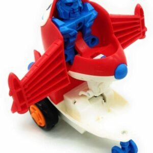 b96ec51496f4c37326e45a50eedfe6e1 Transforming Aeroplane Friction Toy For Kids With Quick Character Change High Quality Abs Material And Fun Play (Random Color)