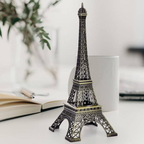 b9fe74d4aff7f5a417499460edd3744b 7-Inch Eiffel Tower Statue Home Decor | Bronze Alloy Metal Paris Landmark Model for Desk, Shelf & Gift