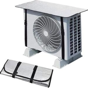 ba39e00313cee27e38f6cc3be0217a33 Air Conditioner Outdoor Unit Cover Heat Insulation Waterproof - Universal Size For 1 & 1.5 Ton - With Clip (Multi Color Random Design)