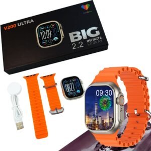bc1c5d316191147e1ba65856bb4929dd V200 Ultra 2.2" Smart Watch with Wearfit Pro App – IP68 Waterproof Sport Fitness Watch (Orange)