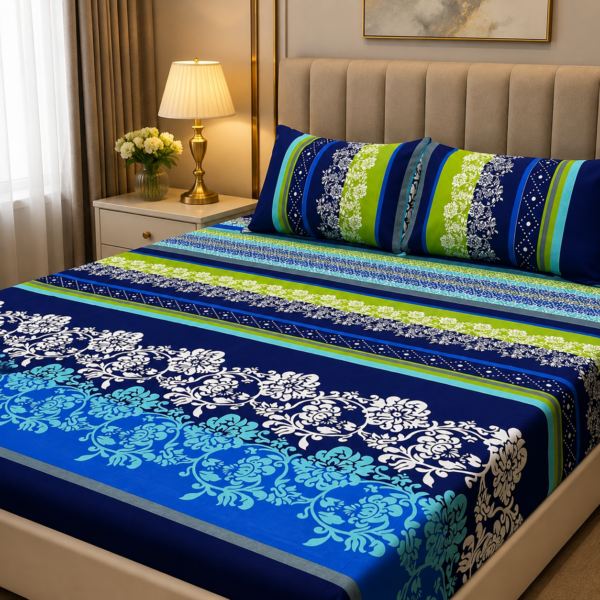 bd0c9b73b5df491a9eeb0fc3959b62e9 3D Crystal Cotton 3-piece Bedsheet Set AY0010011