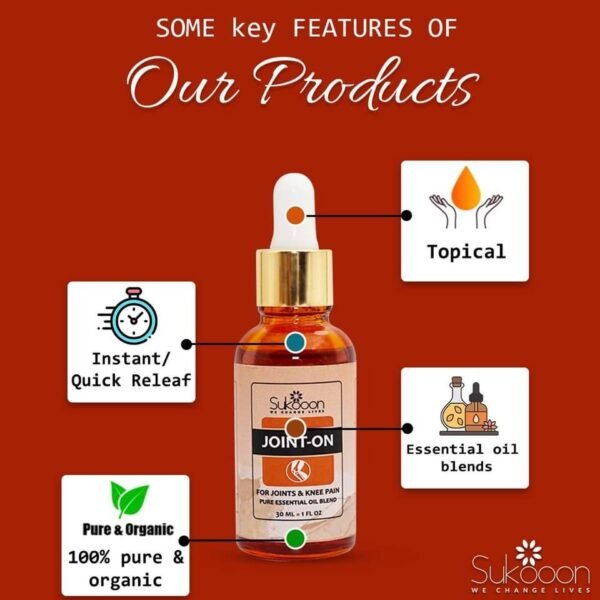 bde65c8a6133a61768b4ba79877494df Sukoon Joint On Essential Oil Blend 30ML – Natural Pain Relief for Joints, Back, Knee, Arthritis, Strains & Sprains