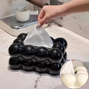 bdf352f8bf5f8789f414cbccaf44e541 Bubble Shape Tissue Box Holder | Non-Slip Plastic Cover For Stylish Storage | Randam Color