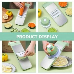 be6382b25233be97183db4f2c33c140d 5-in-1 Multi-Functional Vegetable Slicer & Grater – Adjustable Mandoline Cutter