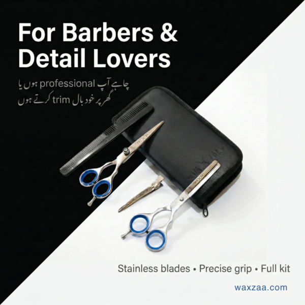 c01dff6b4b3c0d66b34967722a3c3dad WAXZAA Professional Barber Scissors Kit – Premium Hair Cutting Accessories