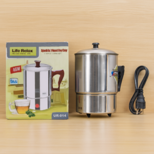 c09f5f0060da62db6d15601166ed4701 Life Relax Electric Water Kettle 1.0L – Stainless Steel Electric Heating Cup LR-014 | 350W Portable Electric Water Boiler for Tea, Coffee, Milk & Food