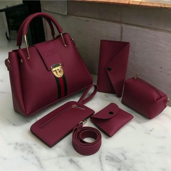 c2eb1543a4dda25fdc19ea1a0b853edd 5 Pieces Handbag Set | Stylish Women’s Bags | Shoulder, Tote, Crossbody & Wallet Combo