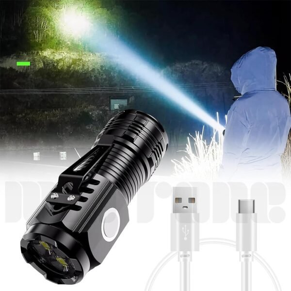 c3ae044aabbfe5fa31093ed1c3f74b55 Powerful 3 LED Super Bright Mini Flashlight Rechargeable Portable Torch