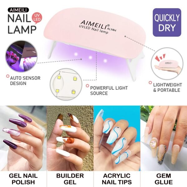 c534985a4eb346c13b4bacab140214f8 Mini Uv Led Nail Lamp Portable Gel Curing Lamp Pocket Size Compact Mini Nail Dryer For Quick And Efficient Nail Care