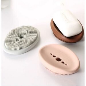 c5640b80fa2a7159c9c904ac9836b783 2 in 1 Silicone Soap Holder Double Sided Flexible Multifunctional Bathroom Kitchen Soap | Random Color