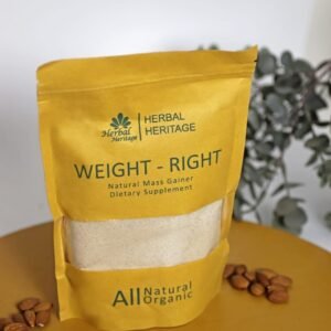 c56c1db8ef51ca7a245fb90e8b48e247 Herbal Heritage WEIGHT-RIGHT Natural Mass Gainer – Organic Dietary Supplement for Healthy Weight Gain (100g)
