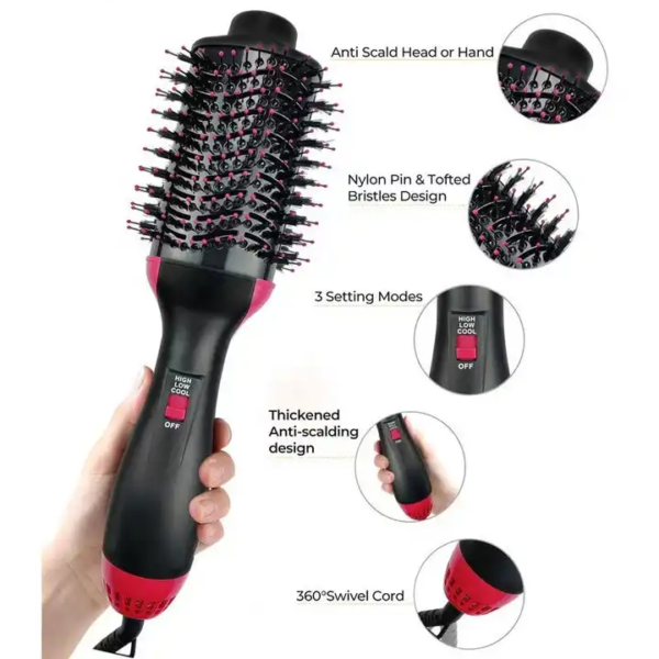 c57f809170d7b80fd89908200c81adb6 One Step Hot Air Brush 4 In 1 Hair Dryer, Straightener, Curler And Volumizer - Professional Styling Tool For Smooth Shiny Hair At Home