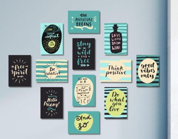 c8f804177820e1938fbc86e924b15165 Inspirational Quotes And Motivational Calligraphy Wooden Sticky Tiles 12 Pcs Set 5x7 Inches Easy Mounting