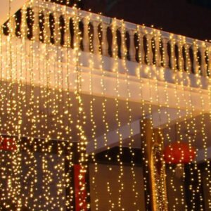 LED Fairy Light Curtain Jaal Golden Color For Room Wall Decoration Function Party Birthday Wedding - Electronics Accessory Designed For Lighting  - 10x10 Ft