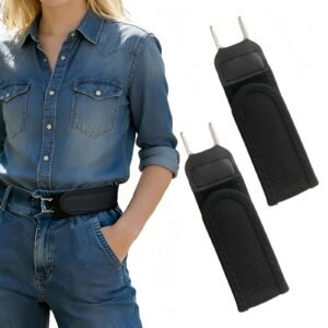cc79cf11ac9307de134e457deaf35af1 Adjustable Buckleless Elastic Waist Belt With Metal Hooks For Jeans, Dress Pants And Casual Wear