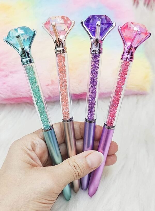 ce5e07de298698751c09e34e13078a65 Diamond Ballpoint Pens Elegant Design Smooth Writing Comfortable Grip Durable Build Perfect For Office School And Daily Use (Random Color)