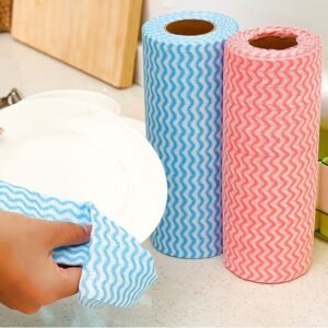 Reusable Kitchen Cleaning Wipes Roll – Washable, Absorbent & Eco-Friendly Multi-Purpose Cleaning Sheets